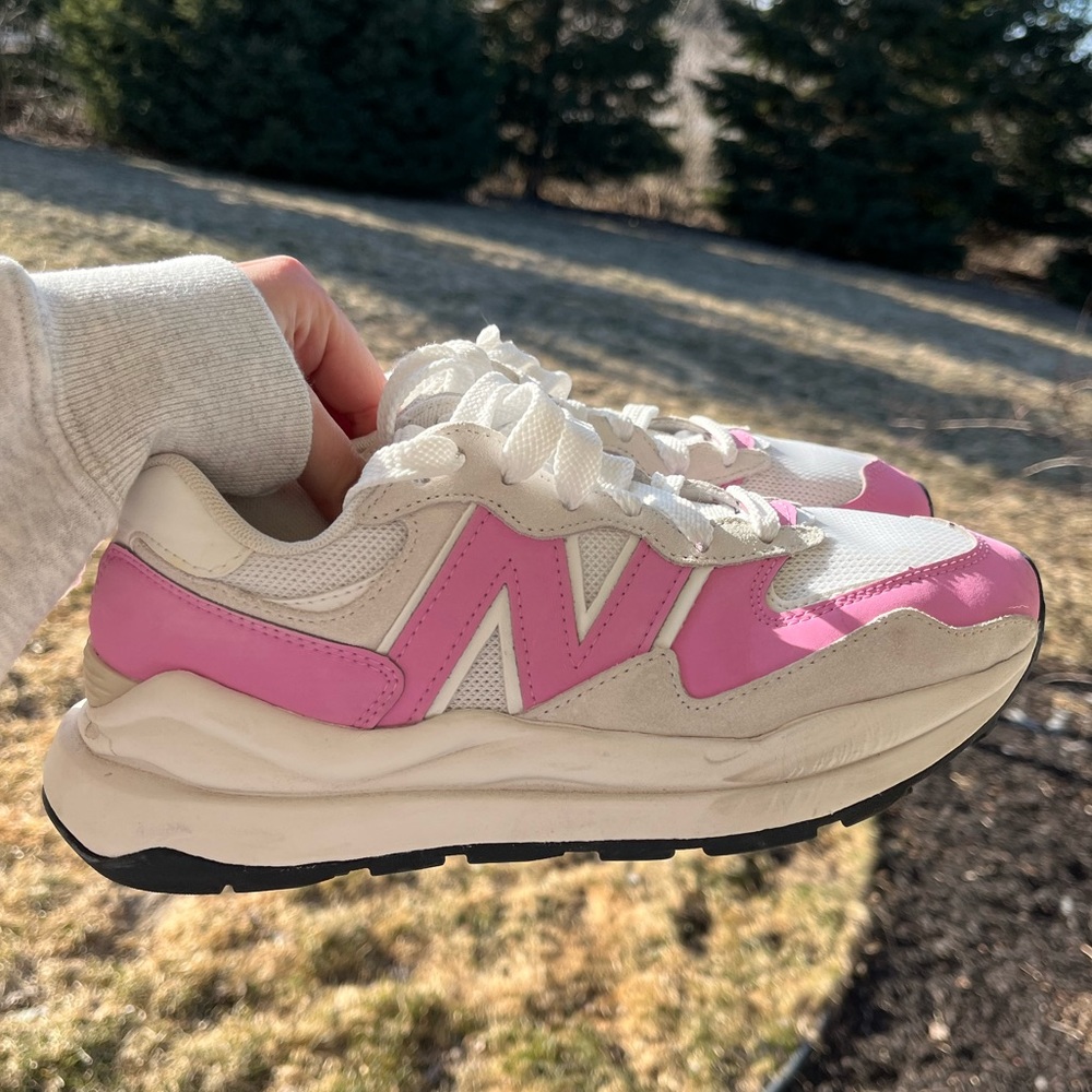 New Balance 57/40 Barbie pink raspberry white sneaker shoes tennis shoes